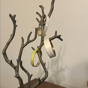 Set of Three Gold and Patterned J Crew Bangles